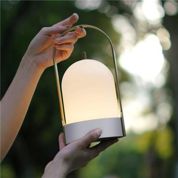 Portable LED Outdoor Table Lamp Waterproof, 4000mAh Battery Operated Cordless - Picture 1 of 5